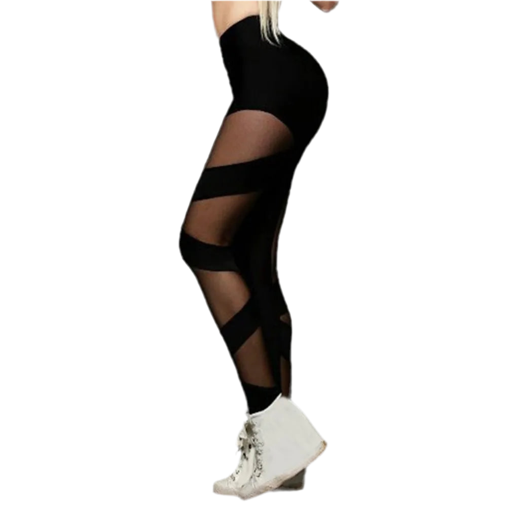 Leggings Spliced Mesh