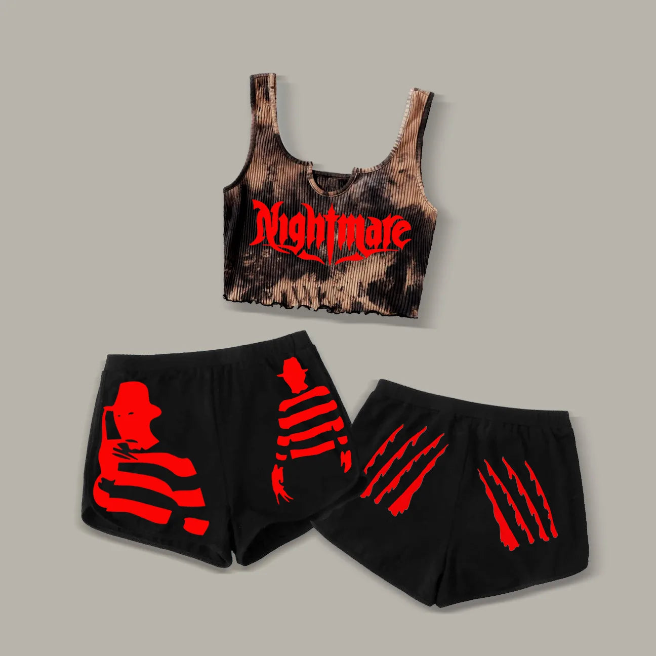 Crooker Crop Top and Shorts Matching Set