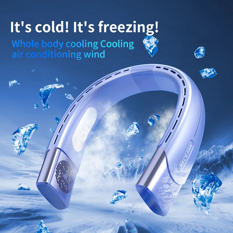 Glacier Breeze 5-Speed Smart Neck Fan β Hands-Free Cooling On the Go