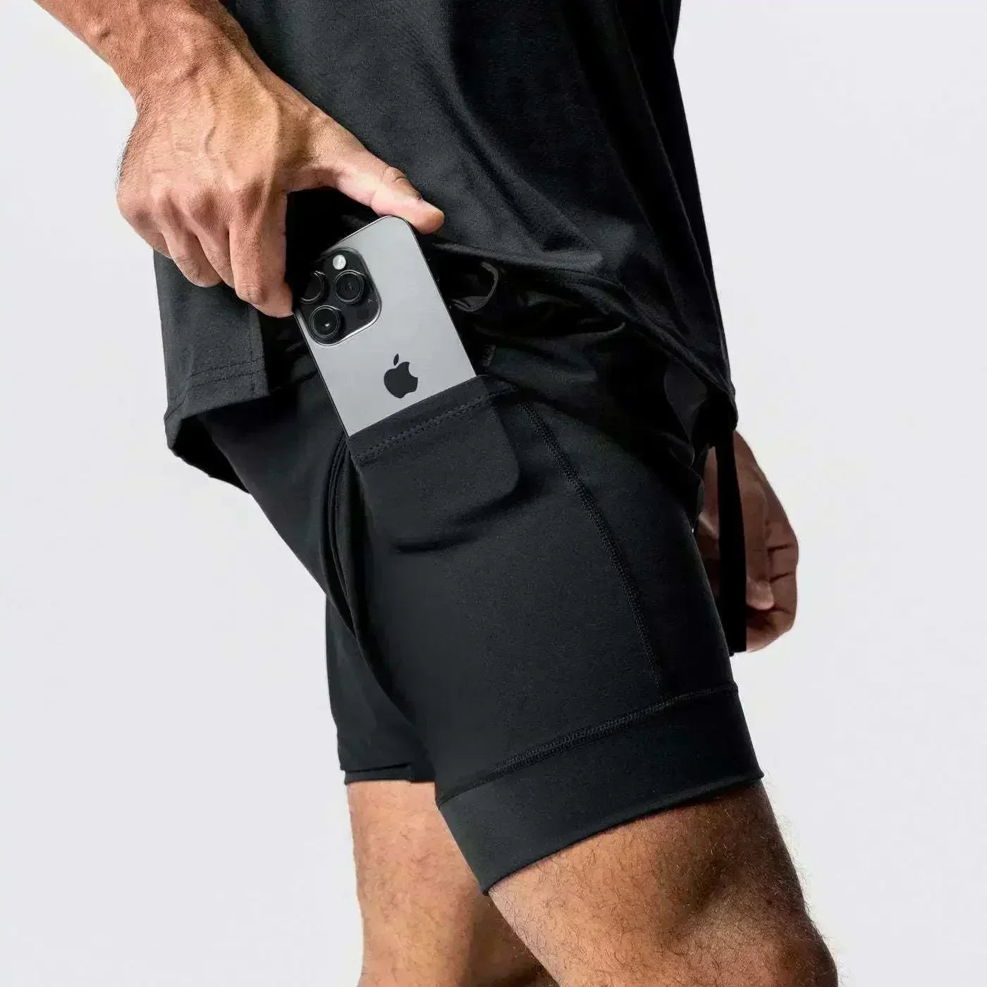 Anime Printed Double Layered Shorts with pockets Men