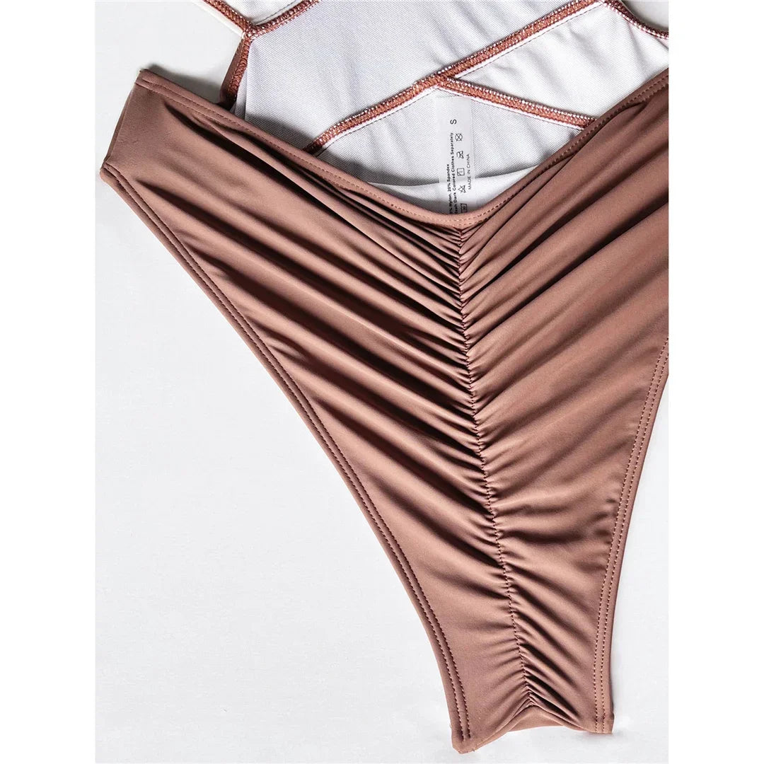 Deep V Neck One Piece Jump Suit