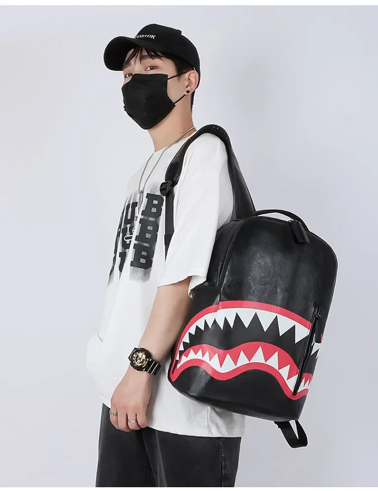 Men's Plaid Gym Shark Back