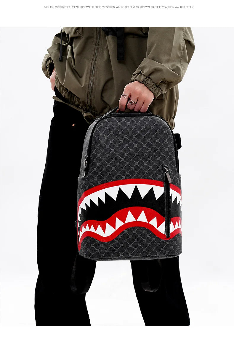 Men's Plaid Gym Shark Back