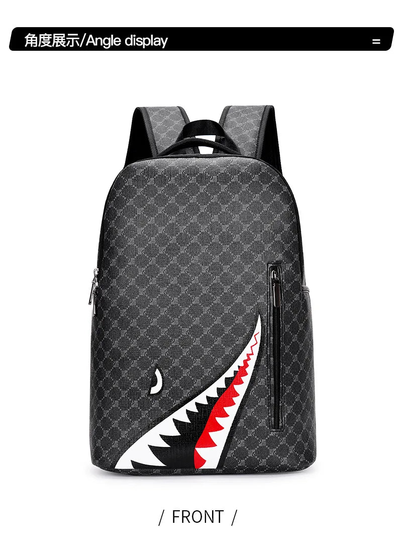 Men's Plaid Gym Shark Back