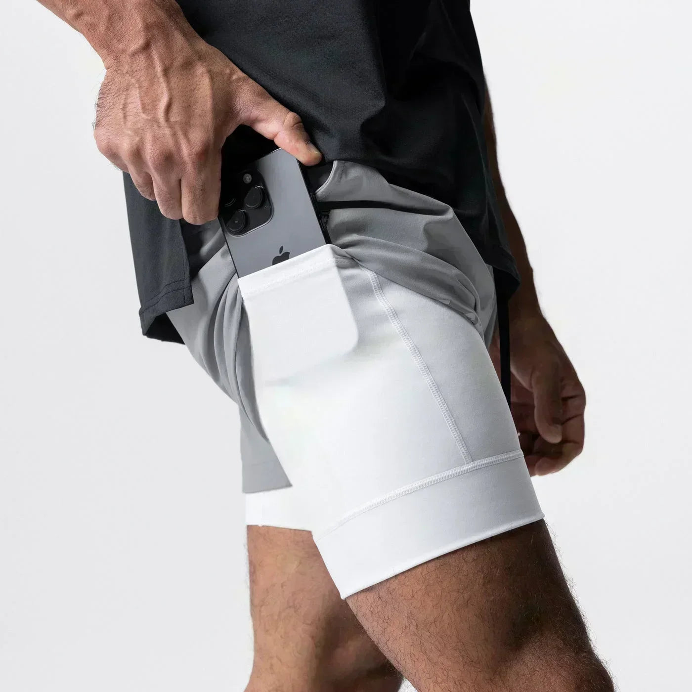 Anime Printed Double Layered Shorts with pockets Men