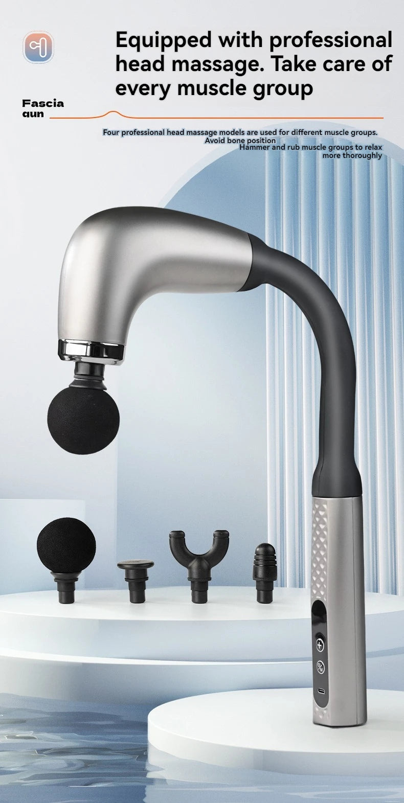 PAQIN Multi-Zone Massage Gun – Deep Relief for Neck, Back & Body