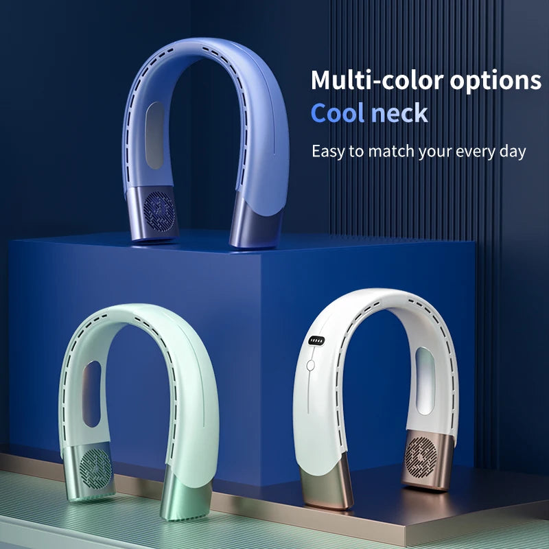 Glacier Breeze 5-Speed Smart Neck Fan β Hands-Free Cooling On the Go