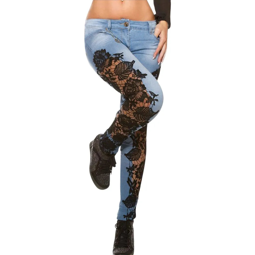 Denim Women's Lace Jeans