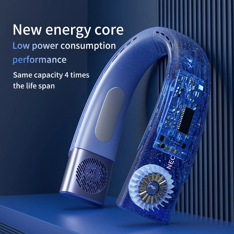 Glacier Breeze 5-Speed Smart Neck Fan β Hands-Free Cooling On the Go