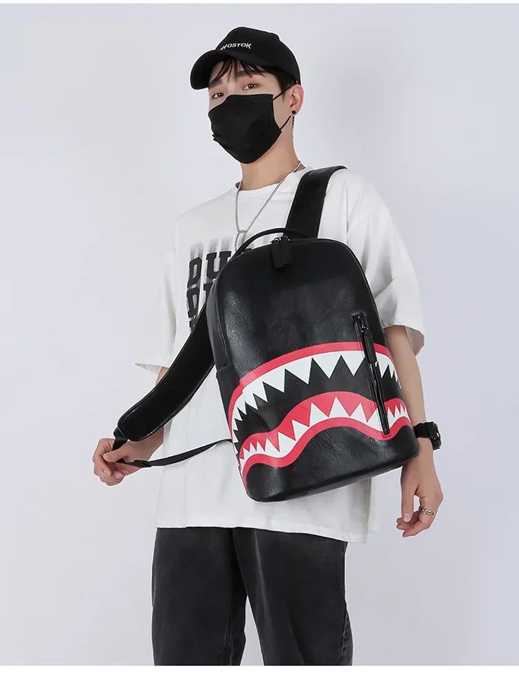 Men's Plaid Gym Shark Back