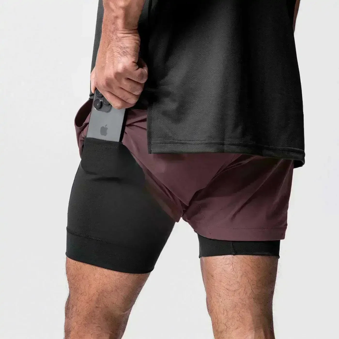 Anime Printed Double Layered Shorts with pockets Men