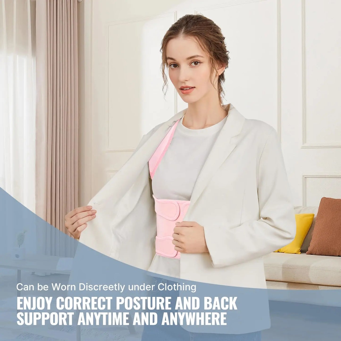 Back Brace FitGeno Pro Posture support – Back, Neck & Shoulder Alignment Support (Adult)