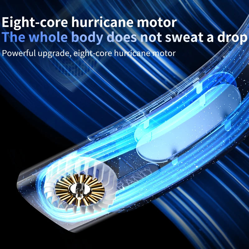 Glacier Breeze 5-Speed Smart Neck Fan β Hands-Free Cooling On the Go