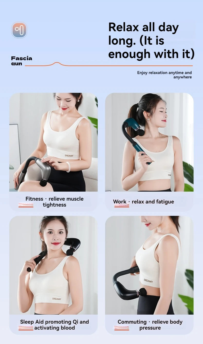 PAQIN Multi-Zone Massage Gun – Deep Relief for Neck, Back & Body
