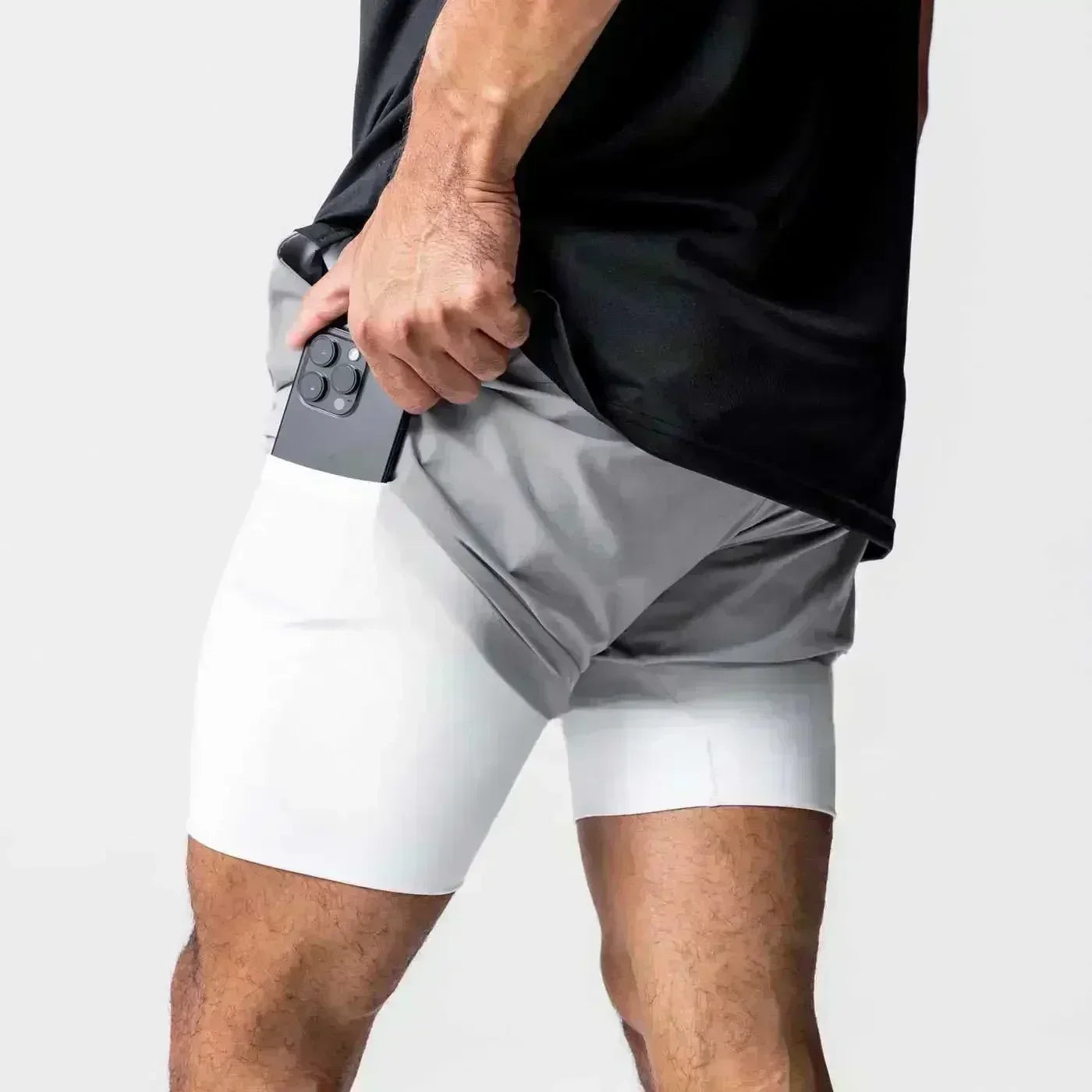 Anime Printed Double Layered Shorts with pockets Men