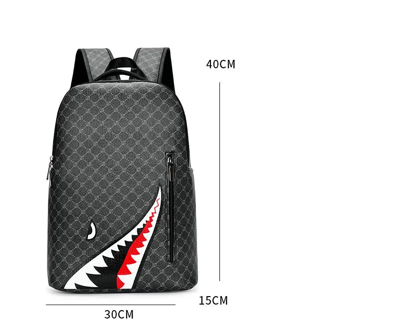 Men's Plaid Gym Shark Back