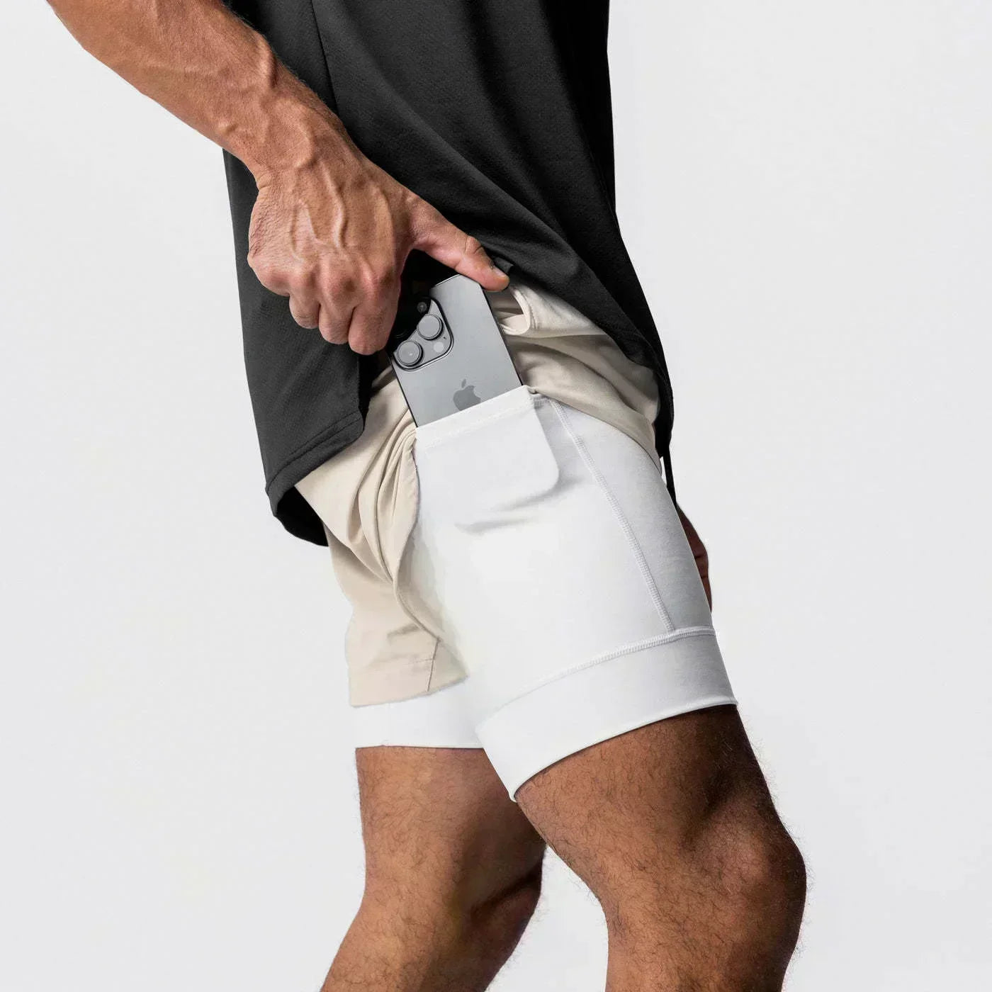 Anime Printed Double Layered Shorts with pockets Men