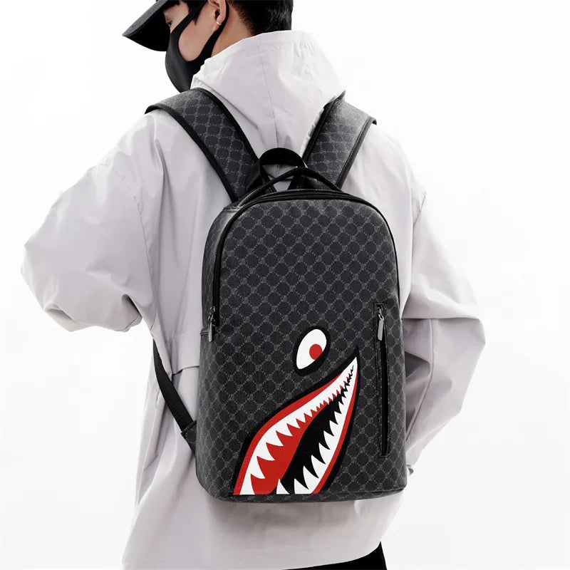 Men's Plaid Gym Shark Back