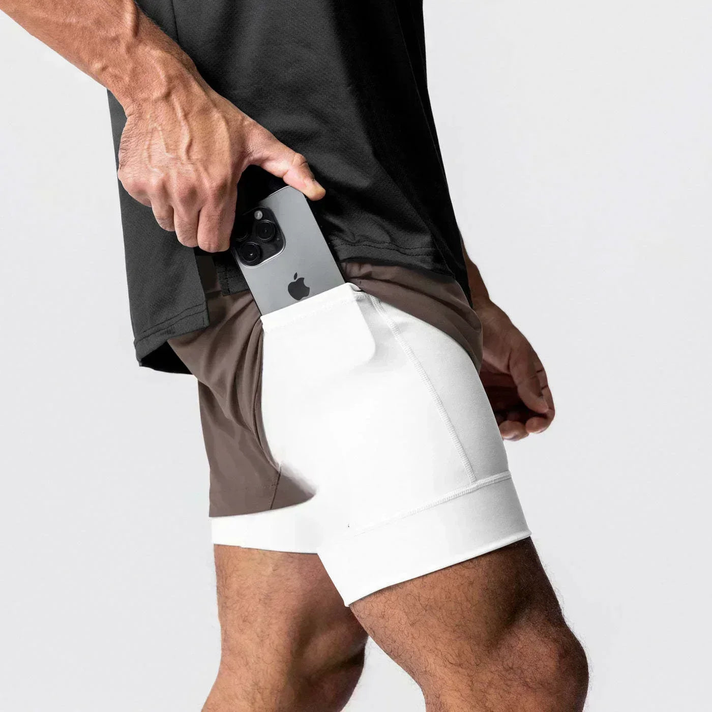 Anime Printed Double Layered Shorts with pockets Men