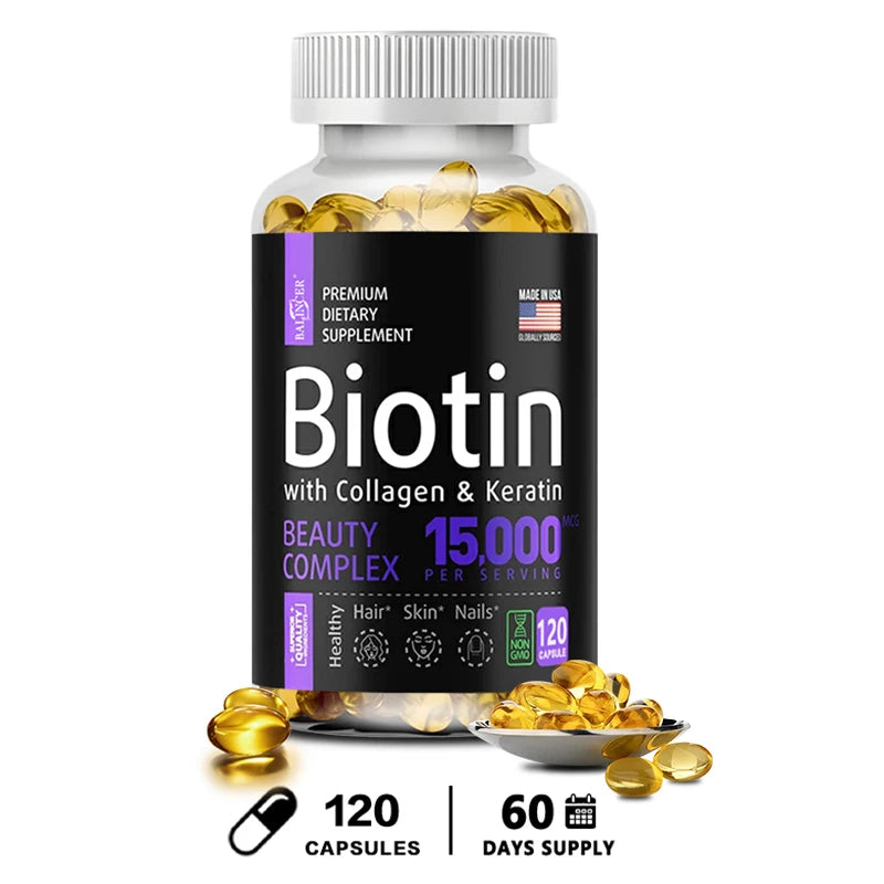 Biotin + Collagen + Keratin Supplement 120 capsules