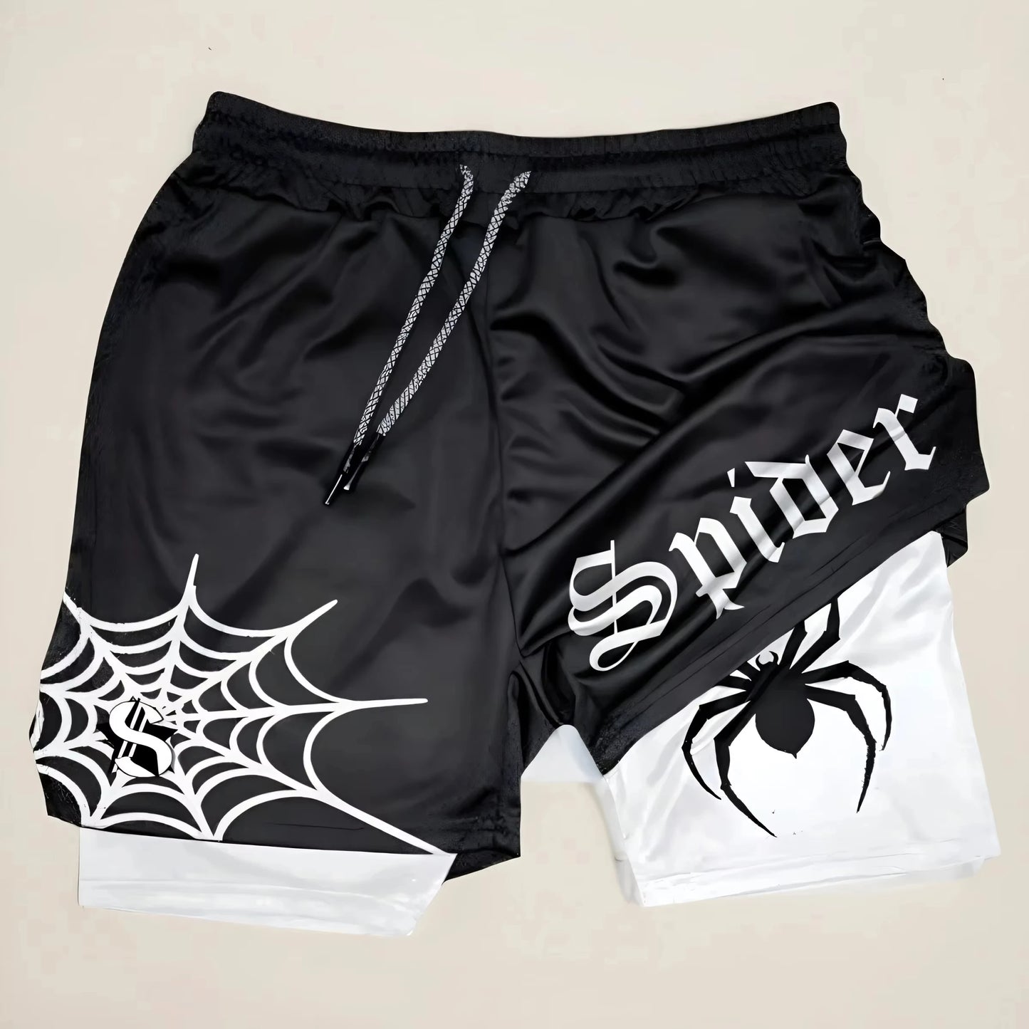 Anime Printed Double Layered Shorts with pockets Men