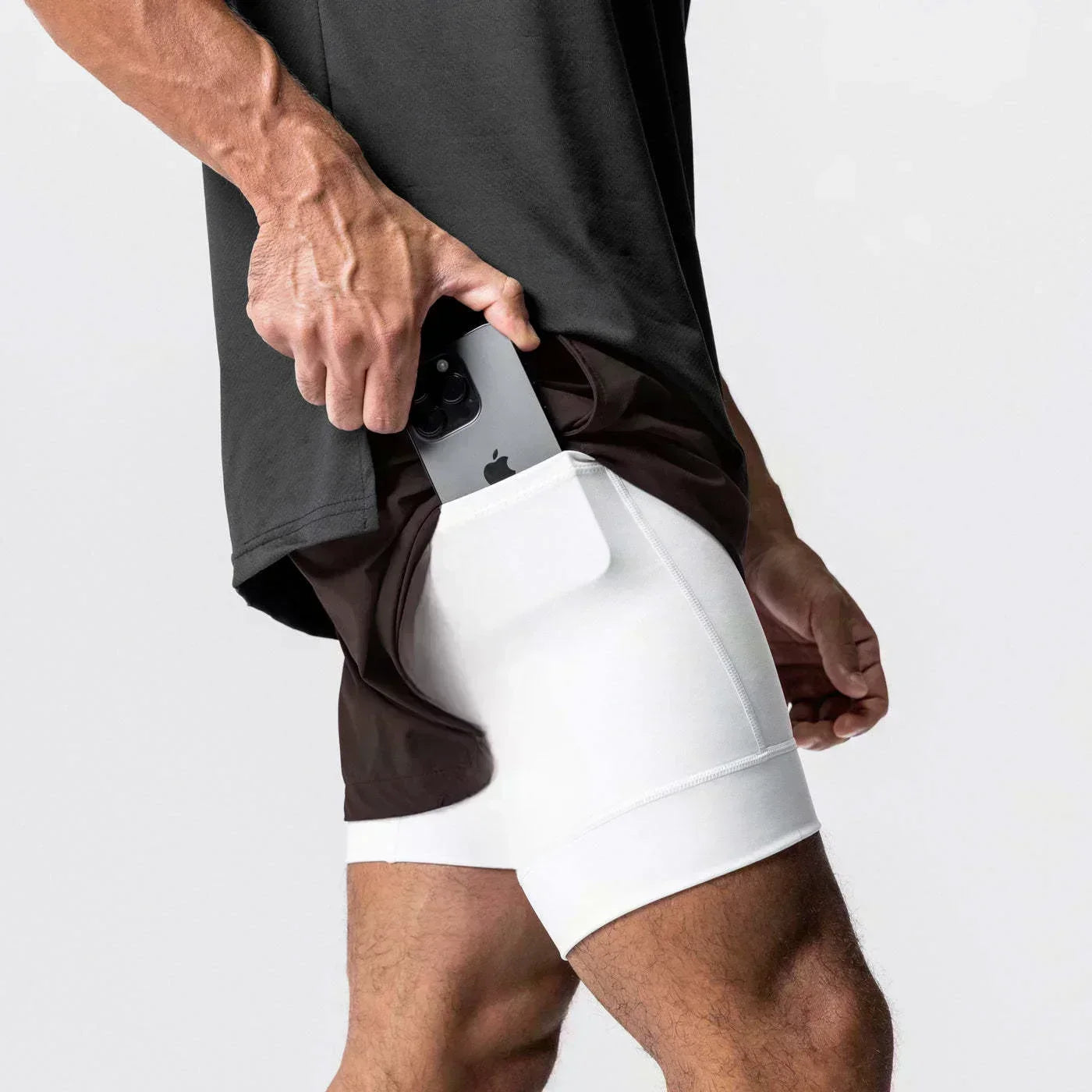 Anime Printed Double Layered Shorts with pockets Men