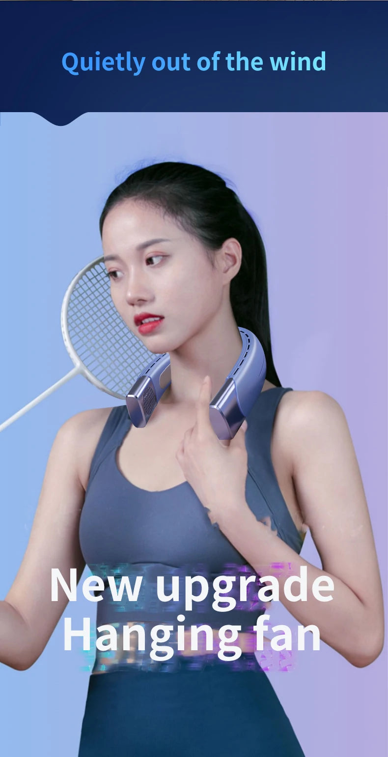 Glacier Breeze 5-Speed Smart Neck Fan β Hands-Free Cooling On the Go