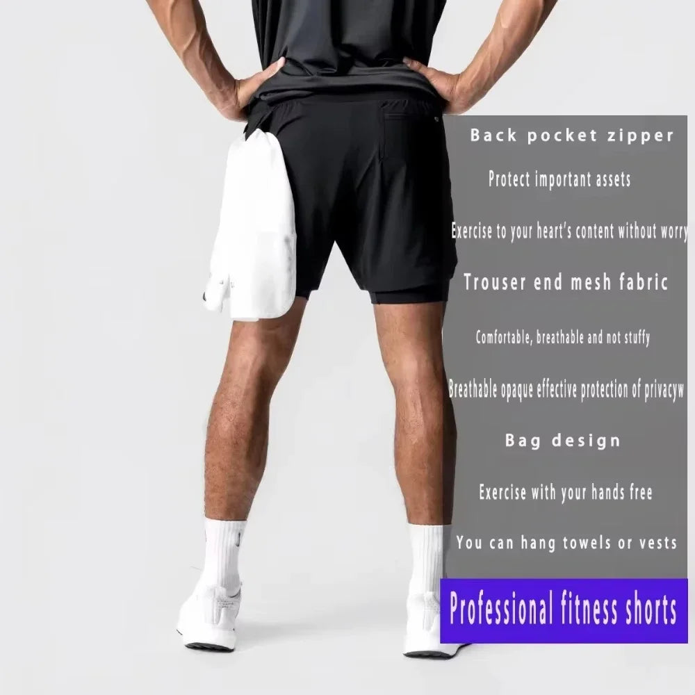 Anime Printed Double Layered Shorts with pockets Men