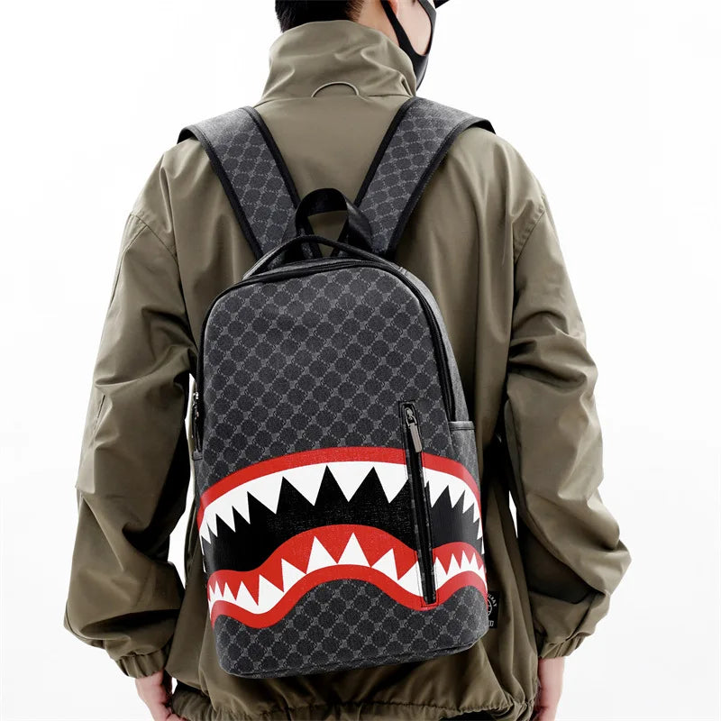 Men's Plaid Gym Shark Back