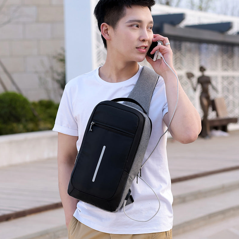 Chest bag with USB charger