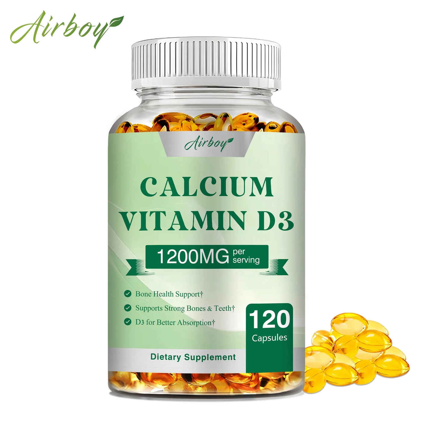 Calcium + Vitamin D3 Capsules - 120 Capsules
