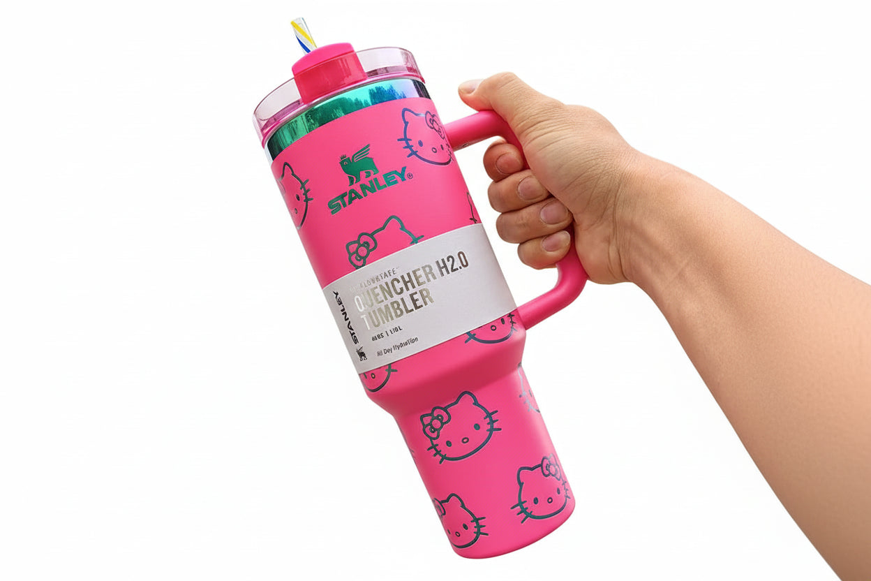 Hello Kitty Stanley Quencher H2.0 Tumbler with Handle and Straw 40 oz