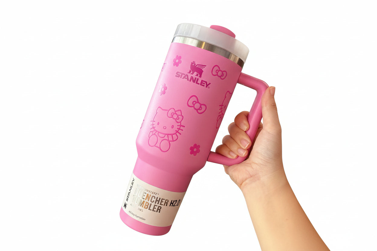 Hello Kitty Stanley Quencher H2.0 Tumbler with Handle and Straw 40 oz