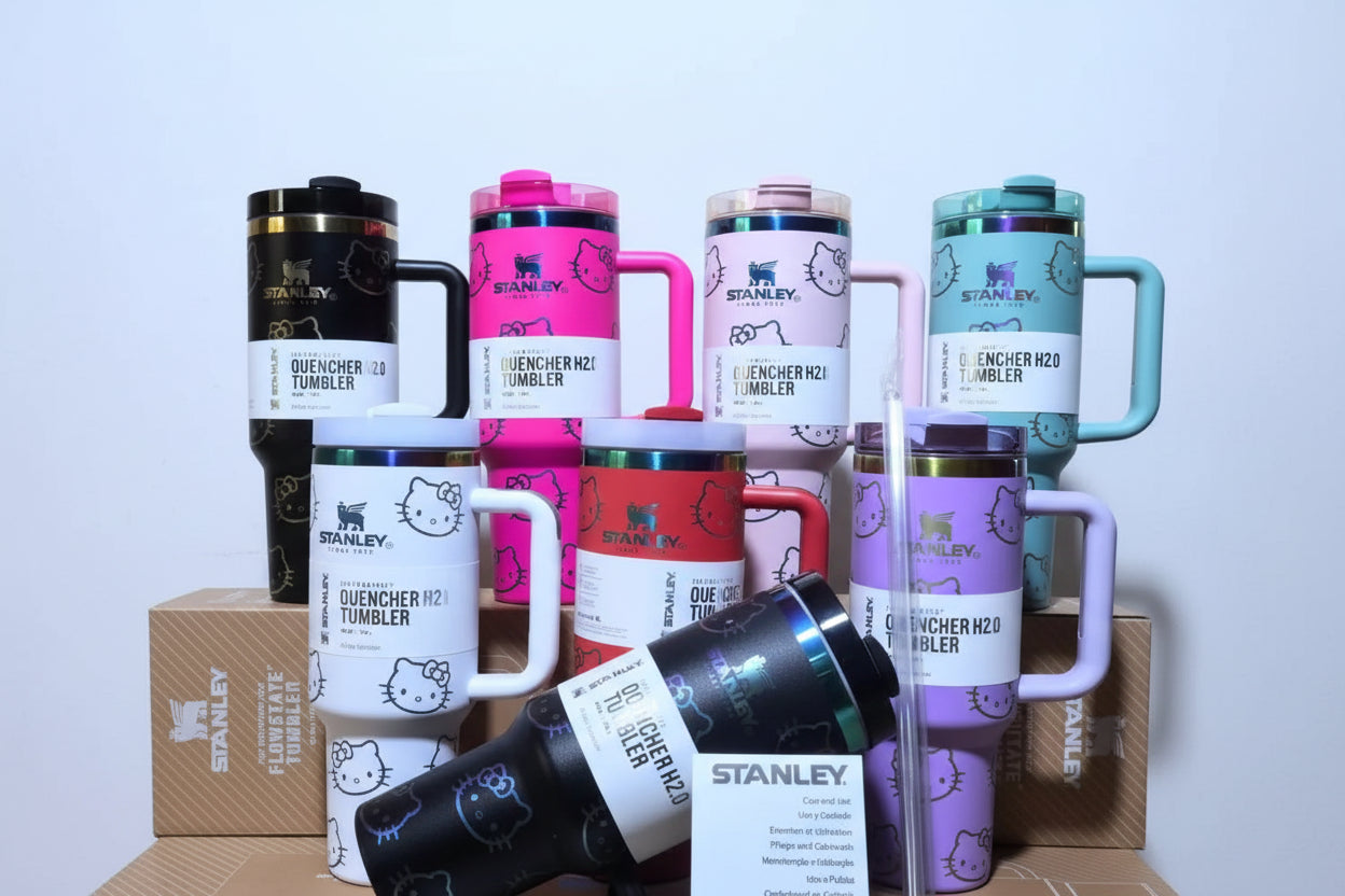 Hello Kitty Stanley Quencher H2.0 Tumbler with Handle and Straw 40 oz