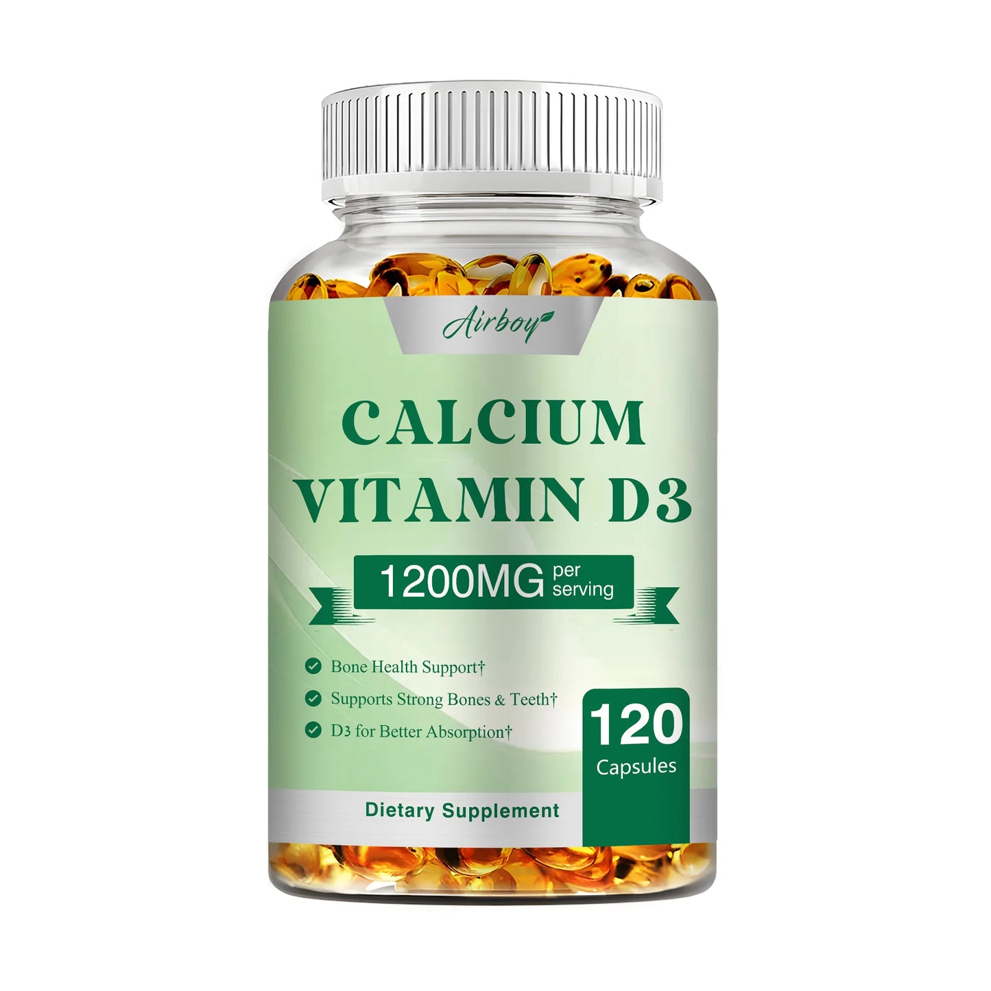 Calcium + Vitamin D3 Capsules - 120 Capsules