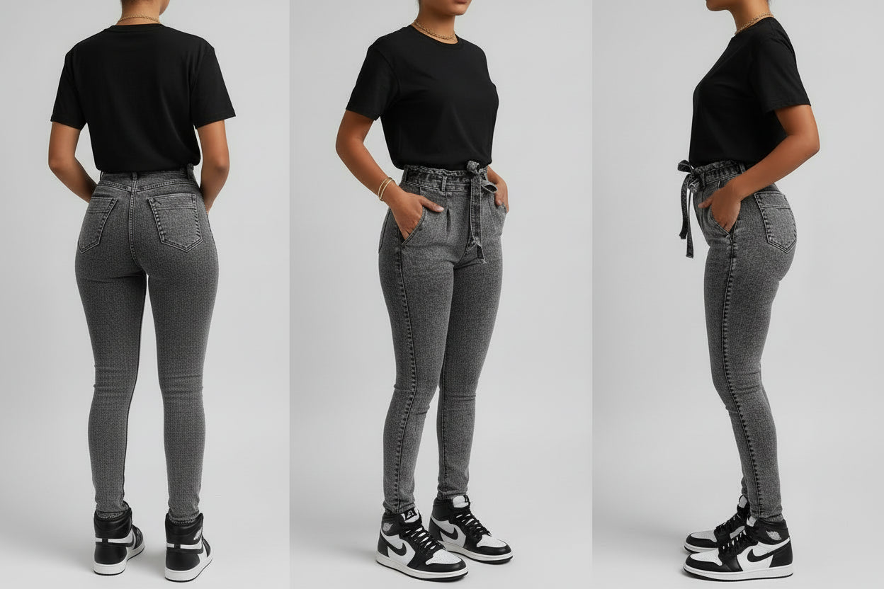 High Waist Jeanie Pants