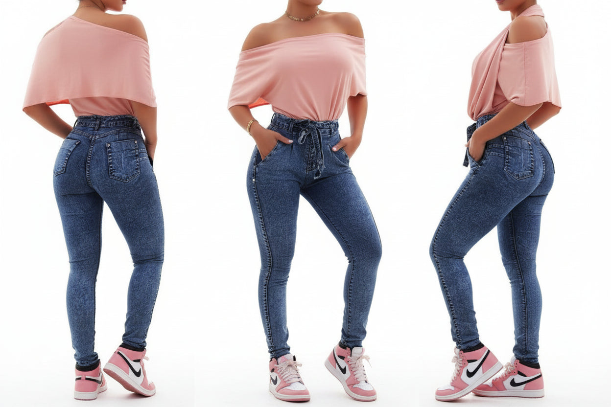 High Waist Jeanie Pants