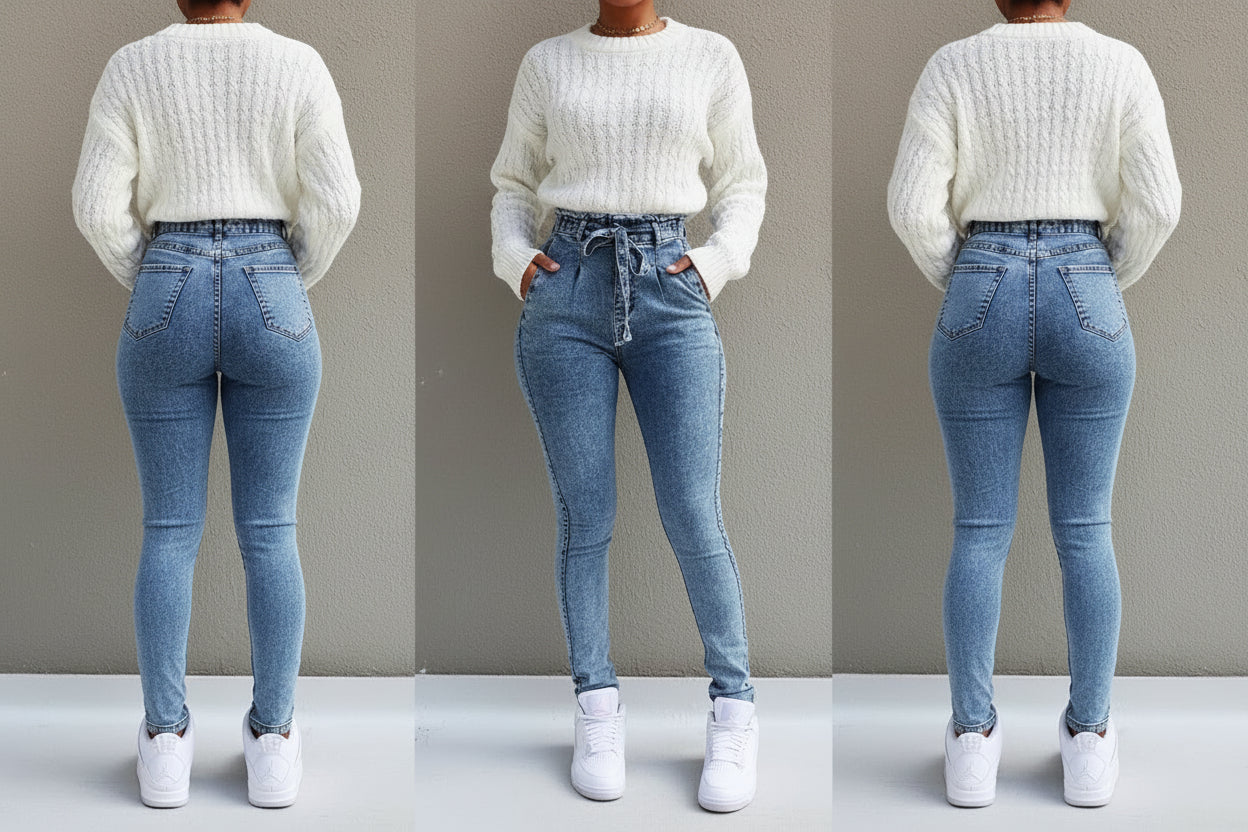 High Waist Jeanie Pants