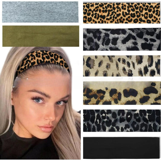Leopard Print Yoga  Stretchy Headband