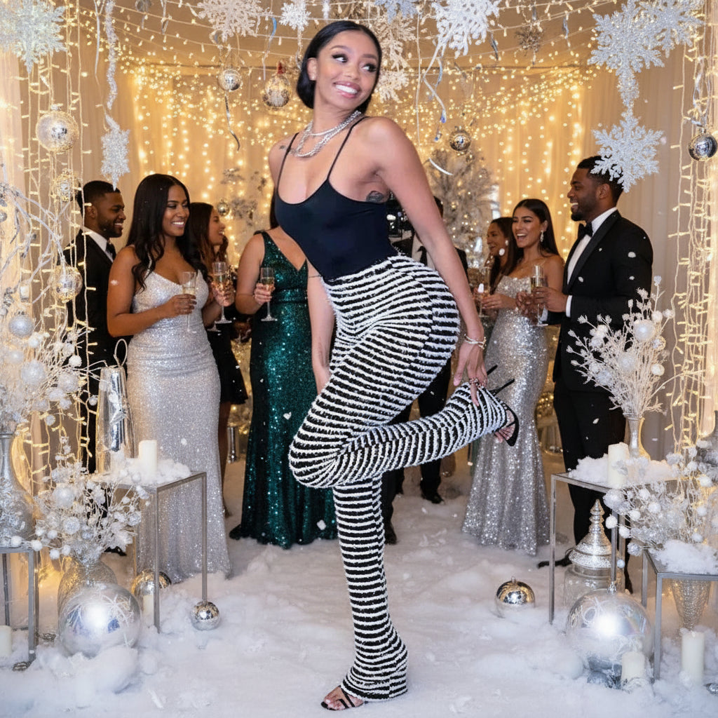 FlexStripe Wide-Leg Pants