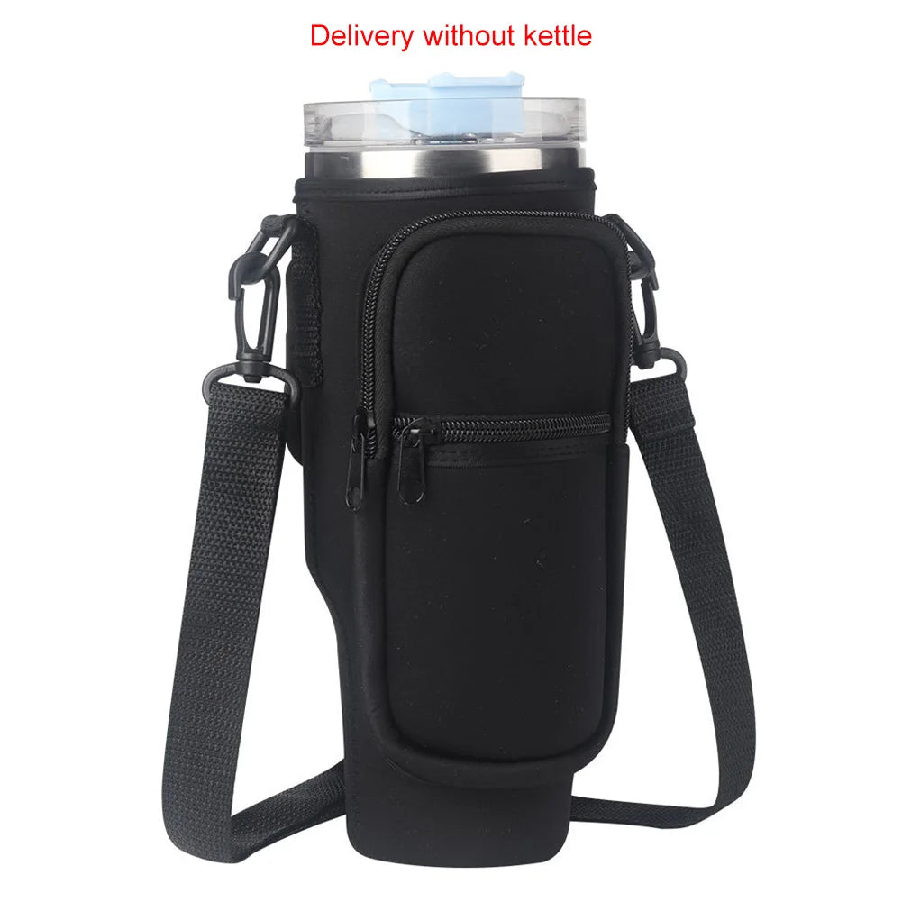 Portable Water Bottle Carrier Bag with Phone Pocket for Stanley 40oz