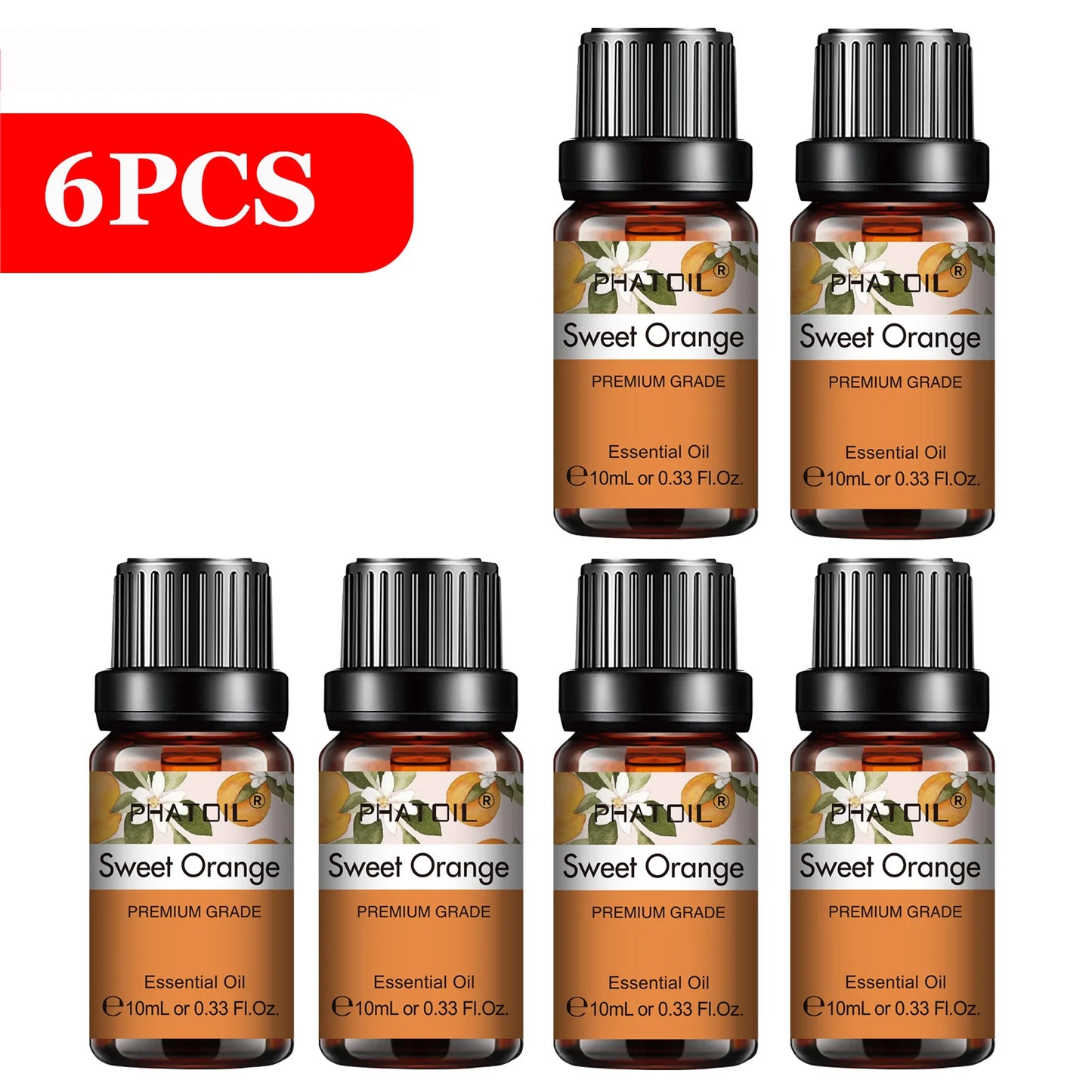 PHATOIL 6pcs Essential Oil Set 10ml