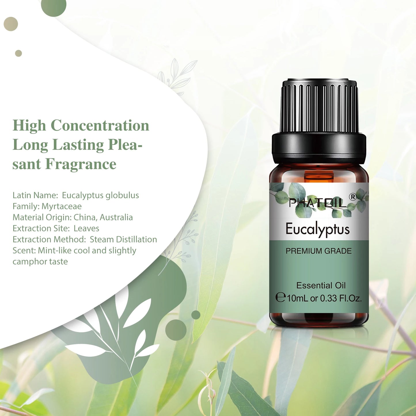 PHATOIL 6pcs Essential Oil Set 10ml