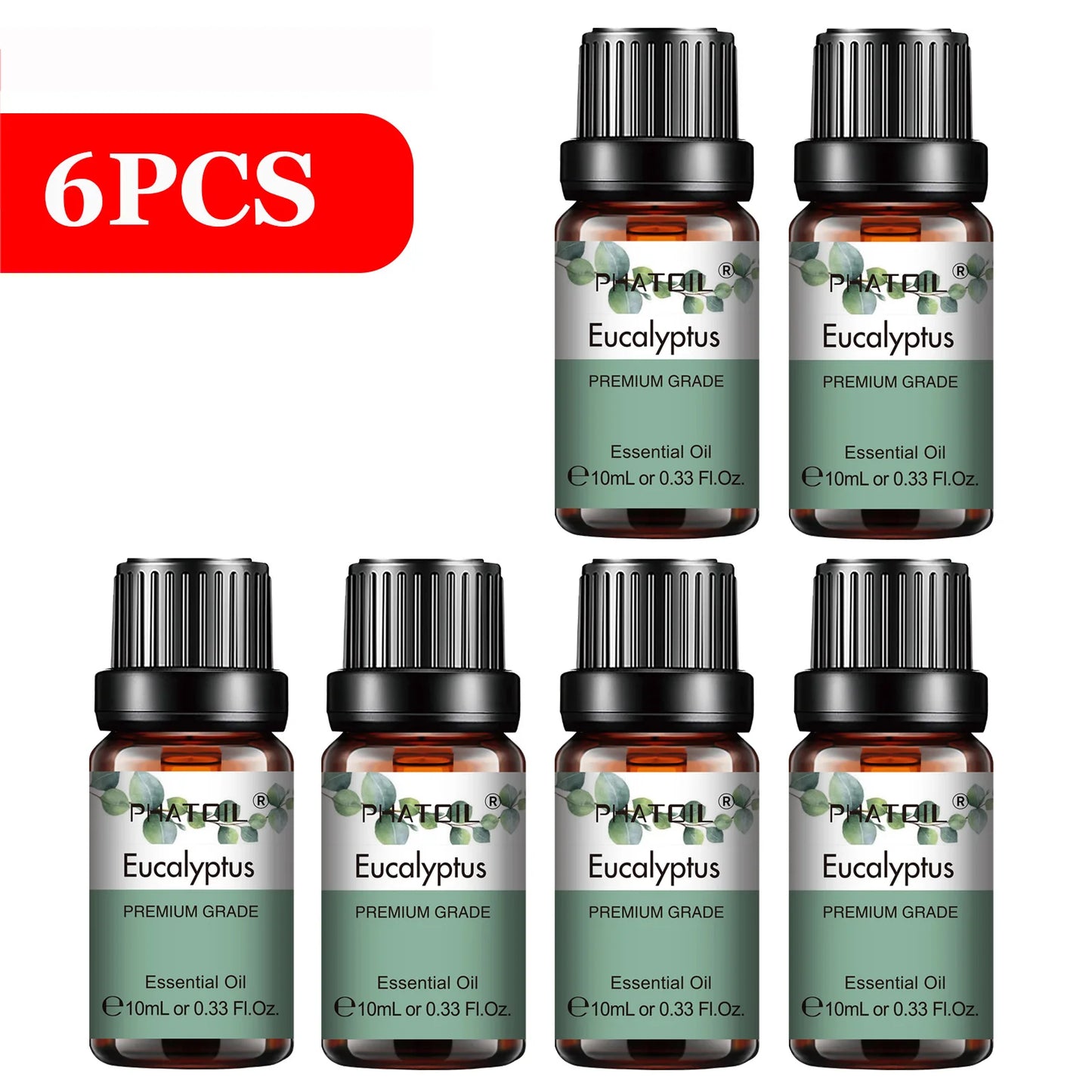 PHATOIL 6pcs Essential Oil Set 10ml