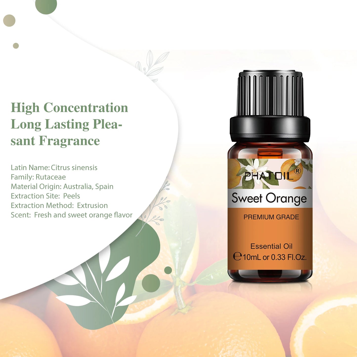 PHATOIL 6pcs Essential Oil Set 10ml