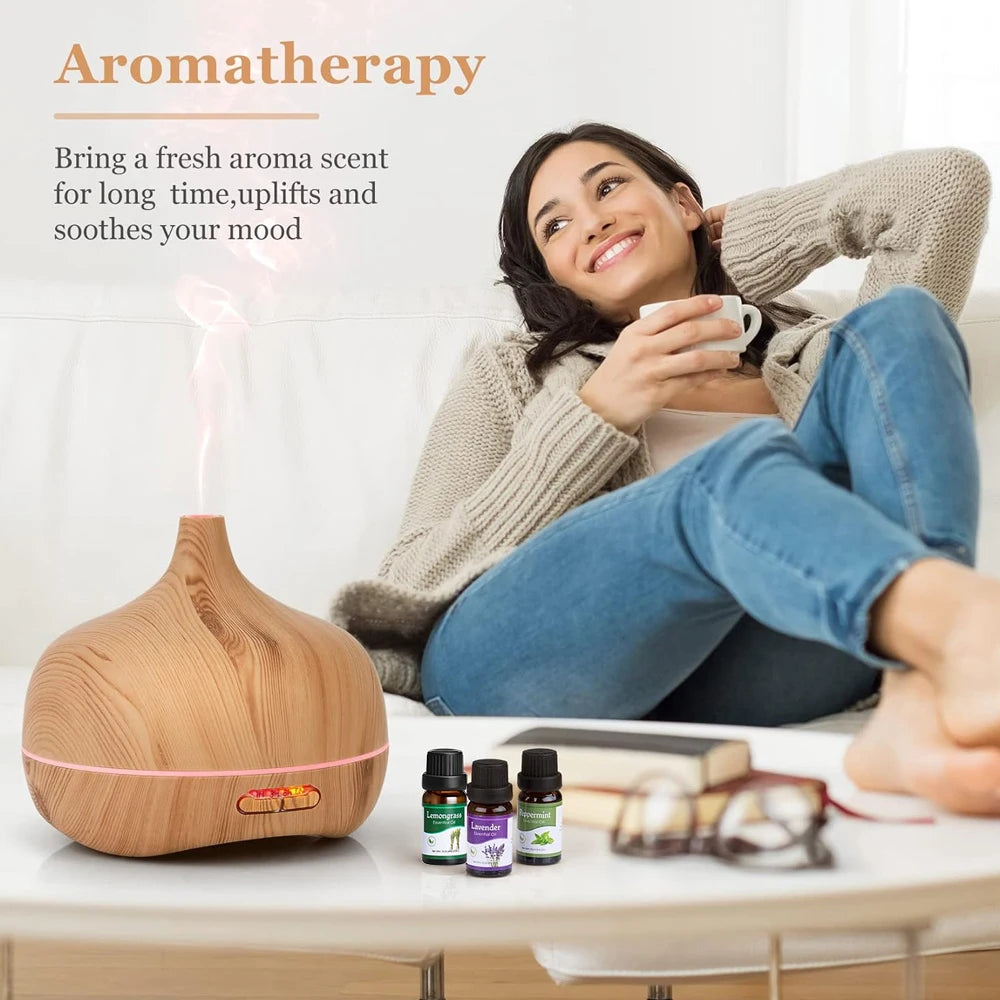 Large Essential Oil Diffuser Aromatherapy 550ml