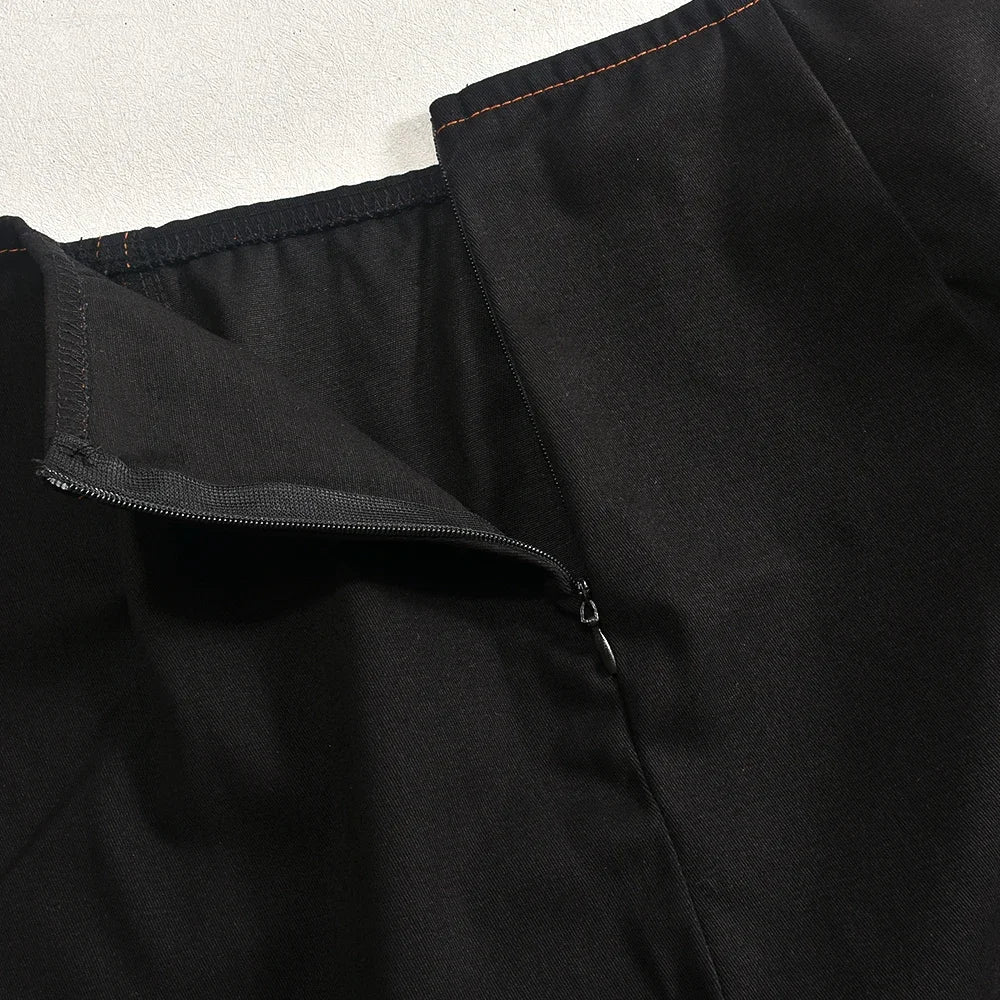 Stripe Button To & Mini Skirt  Set