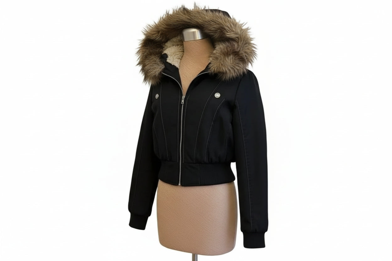 Chic Fur Hooded Coat