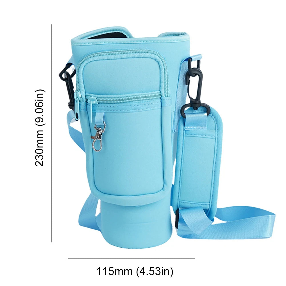 Portable Water Bottle Carrier Bag with Phone Pocket for Stanley 40oz
