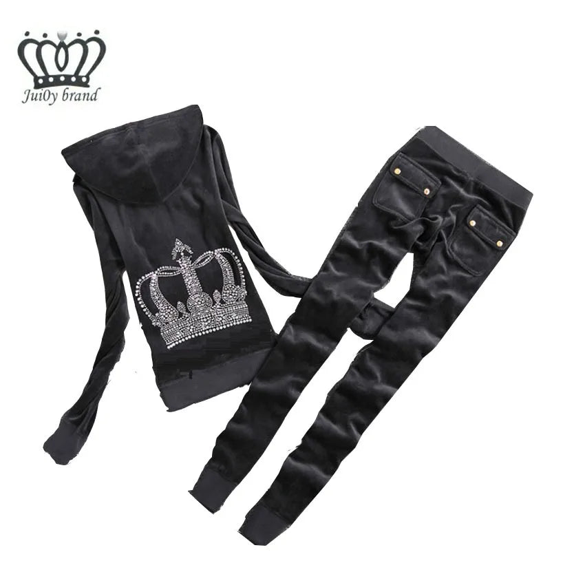 Diamond Velour Tracksuit For Women